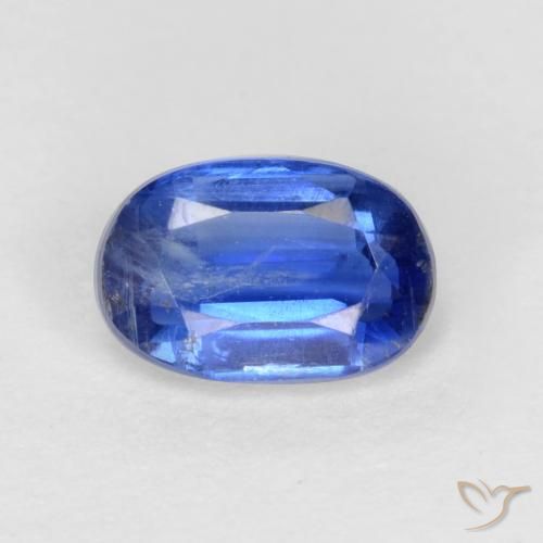0.71ct Naturel Bleu marine Disthène, ovale, SI-I1