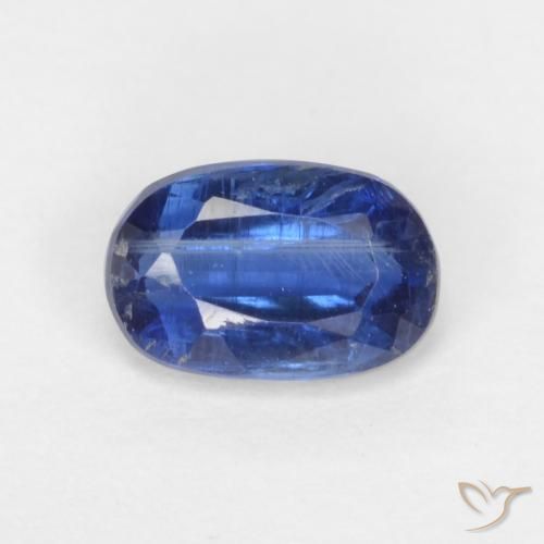 0.68ct Naturel Bleu foncé Disthène, ovale, SI-I1