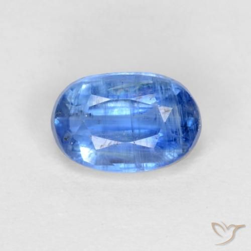 0.77ct Naturel Bleu marine vif Disthène, ovale, SI-I1