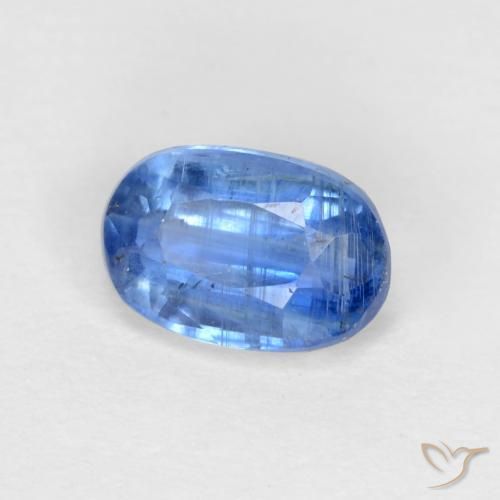 Disthène Bleu marine vif naturelle ovale, 0.77 ct, SI-I1