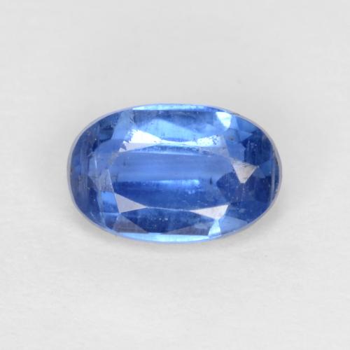 Cyanite bleue naturelle coupe ovale, 0,64 ct, SI-I1