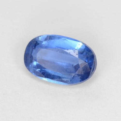 Cyanite bleue naturelle coupe ovale, 0,64 ct, SI-I1