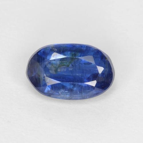 Cyanite bleue naturelle coupe ovale, 0,64 ct, SI-I1