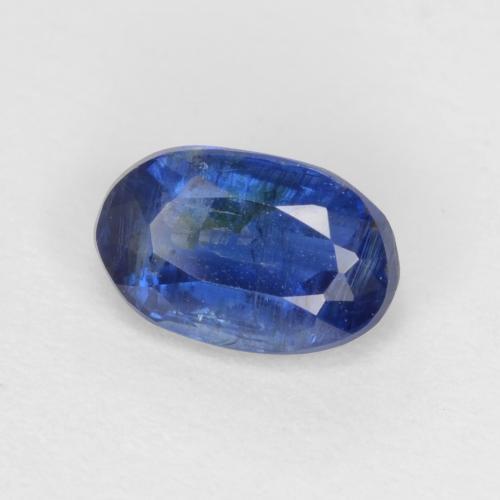 Cyanite bleue naturelle coupe ovale, 0,64 ct, SI-I1