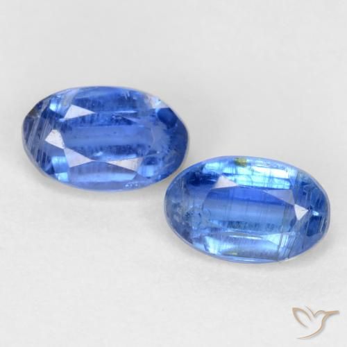 0.73ctw Naturel Bleu foncé Disthène, ovale, SI-I1