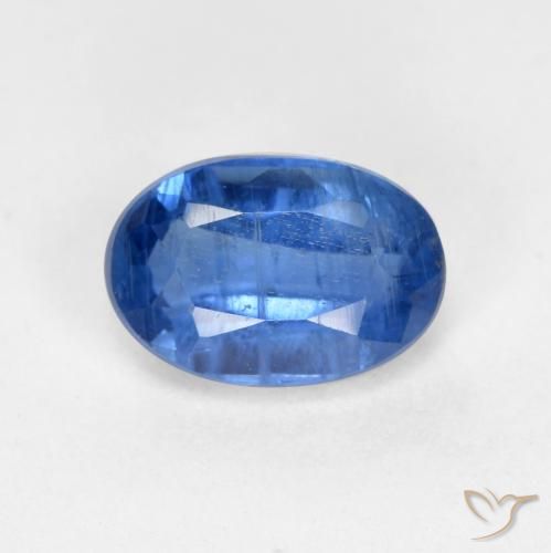 0.69ct Naturel Bleu marine Disthène, ovale, SI-I1