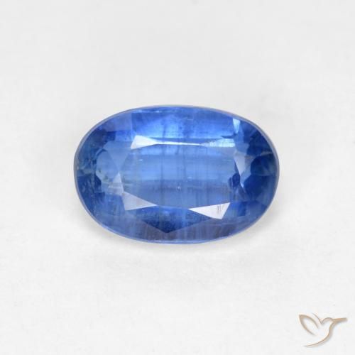 0.68ct Naturel Bleu foncé Disthène, ovale, SI-I1