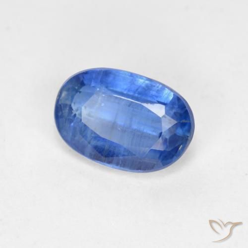 Disthène Bleu foncé naturelle ovale, 0.68 ct, SI-I1