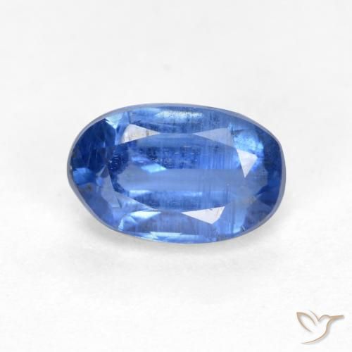0.69ct Naturel Bleu foncé Disthène, ovale, VS-SI