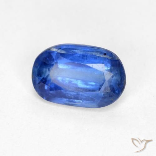 0.58ct Naturel Bleu foncé Disthène, ovale, SI-I1