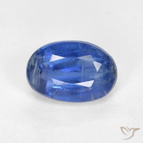 0.83ct Naturel Bleu foncé Disthène, ovale, SI-I1