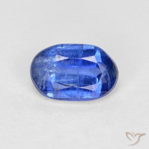 0.70ct Naturel Bleu franc Disthène, ovale, SI-I1