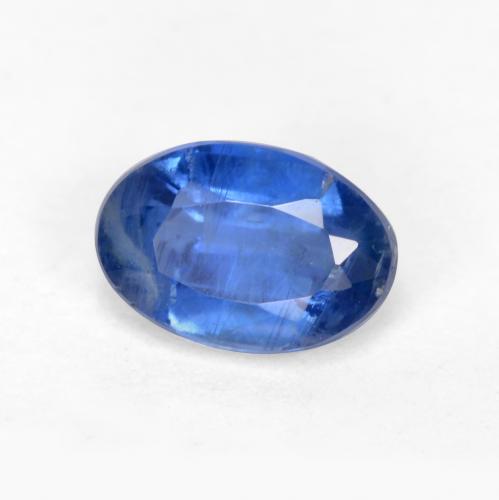0.72ct Naturel Bleu foncé Disthène, ovale, SI-I1