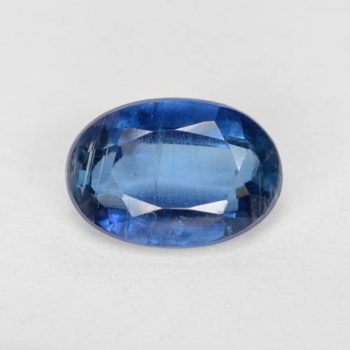 Cyanite bleue naturelle coupe ovale, 0,68 ct, SI-I1