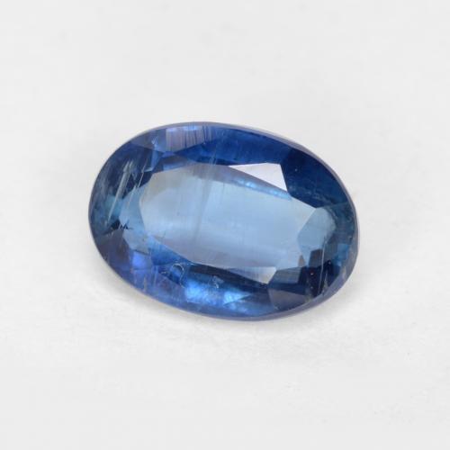 Cyanite bleue naturelle coupe ovale, 0,68 ct, SI-I1