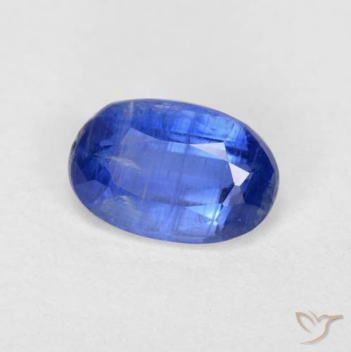 Disthène Bleu foncé naturelle ovale, 0.62 ct, SI-I1