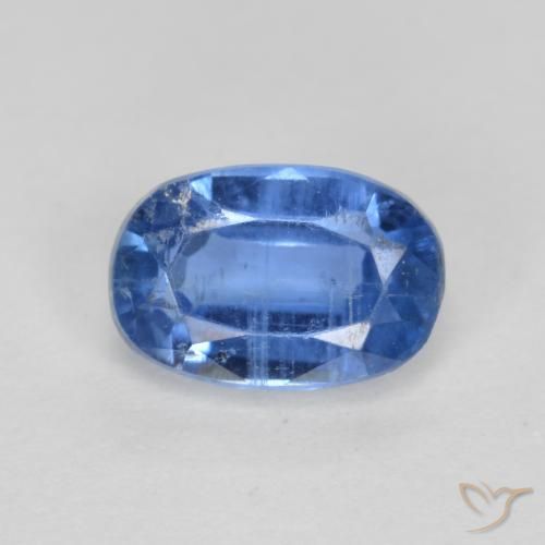 0.75ct Naturel Bleu marine Disthène, ovale, SI-I1