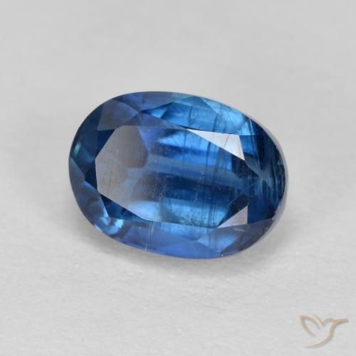 Disthène Bleu foncé naturelle Coupe ovale, 1.61 ct, VS-SI
