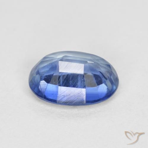Disthène Bleu foncé naturelle ovale, 1.05 ct, VS-SI