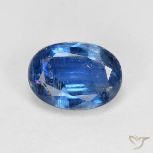 1.12ct Naturel Bleu moyen Disthène, ovale, VS-SI