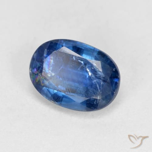 Disthène Bleu moyen naturelle ovale, 1.12 ct, VS-SI
