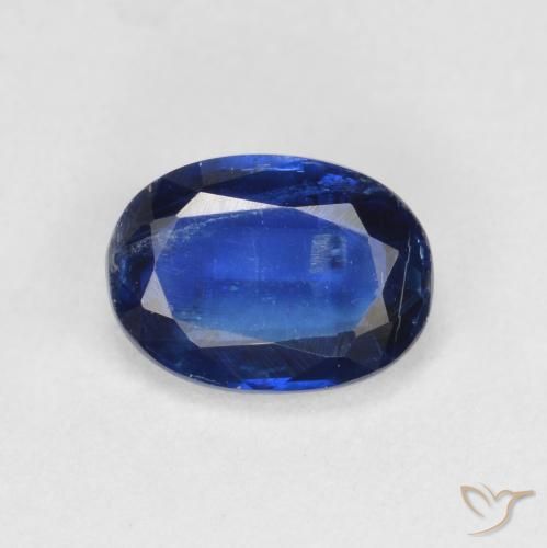 0.96ct Naturel Bleu foncé Disthène, ovale, VS-SI