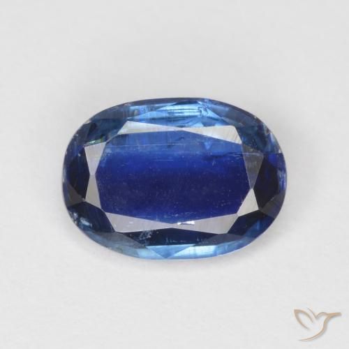Disthène Bleu foncé naturelle Coupe ovale, 0.88 ct, VS-SI