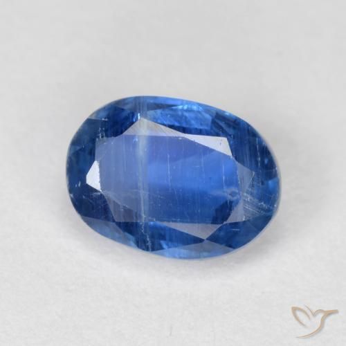 Disthène Bleu foncé naturelle ovale, 1.15 ct, VS-SI