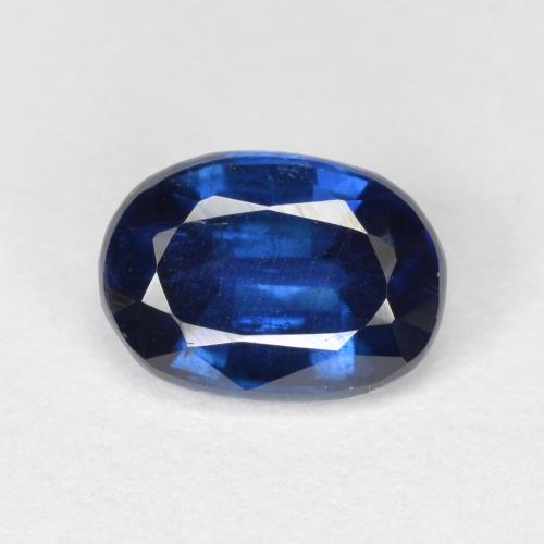 Cyanite bleu intense naturelle coupe ovale, 1,16 ct, VS-SI