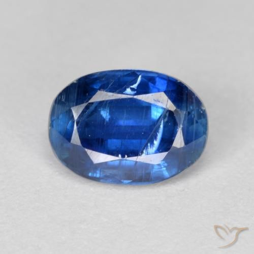 1.14ct Naturel Bleu foncé Disthène, ovale, VS-SI