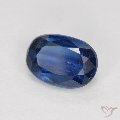 Disthène Bleu foncé naturelle ovale, 1.14 ct, SI