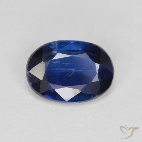 Disthène Bleu foncé naturelle ovale, 0.92 ct, SI
