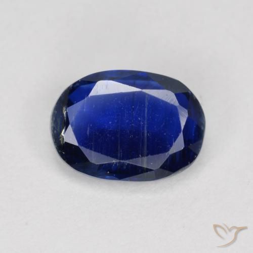 1.00ct Naturel Bleu marine Disthène, ovale, SI