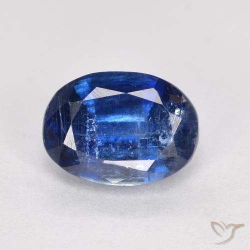 1.29ct Naturel Bleu marine Disthène, ovale, SI