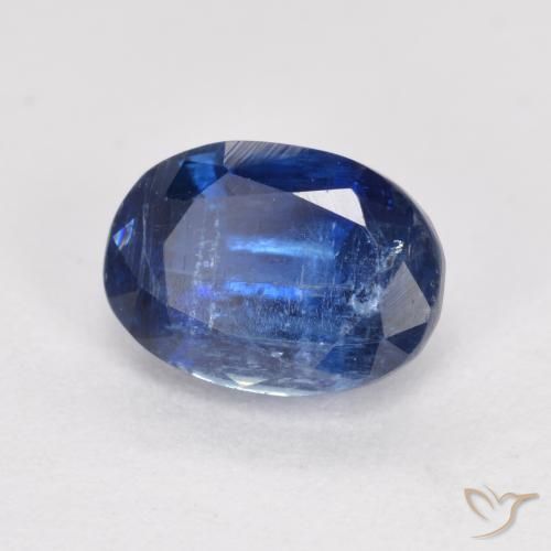 Disthène Bleu marine naturelle ovale, 1.29 ct, SI