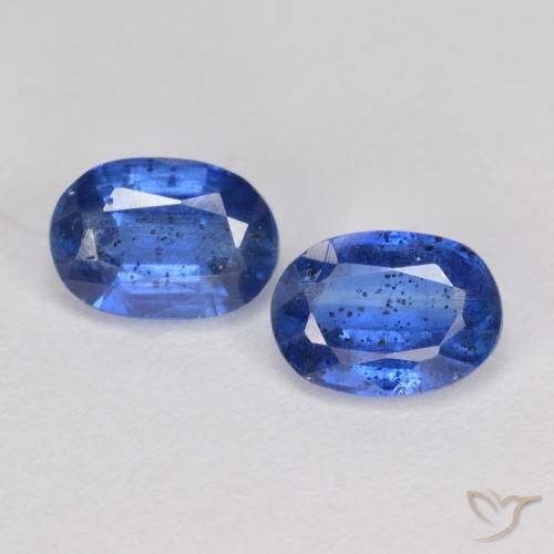 2.23ctw Naturel Bleu foncé Disthène, ovale, SI
