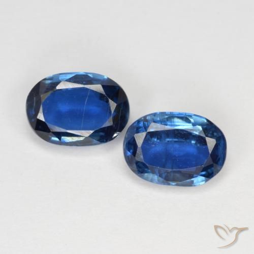 2.28ctw Naturel Bleu marine Disthène, ovale, VS-SI
