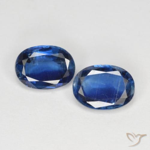 1.88ctw Naturel Bleu marine Disthène, ovale, VS-SI