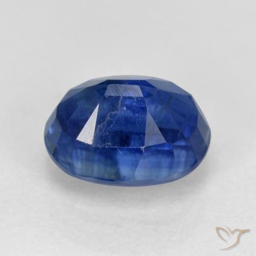 Disthène Bleu foncé naturelle ovale, 2.16 ct, SI