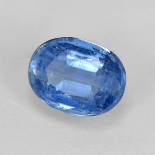 Disthène Bleu vif naturelle Coupe ovale, 1.67 ct, SI