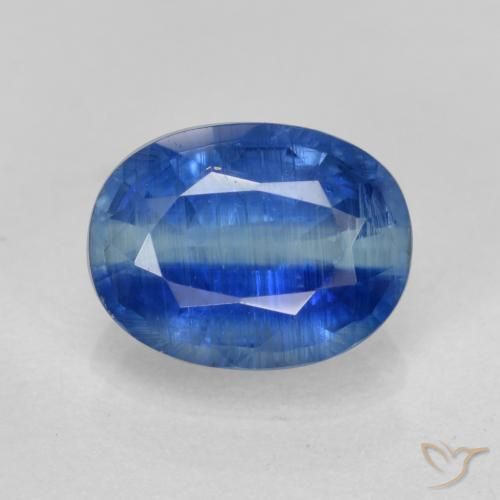 1.66ct Naturel Bleu moyen Disthène, ovale, SI