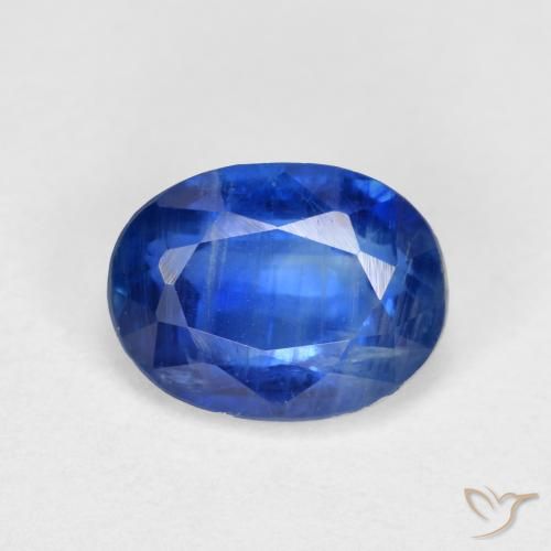 Cyanite bleue naturelle coupe ovale, 1,84 ct, SI