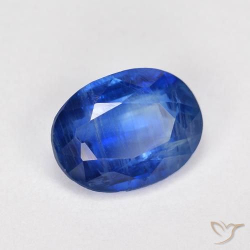 Cyanite bleue naturelle coupe ovale, 1,84 ct, SI