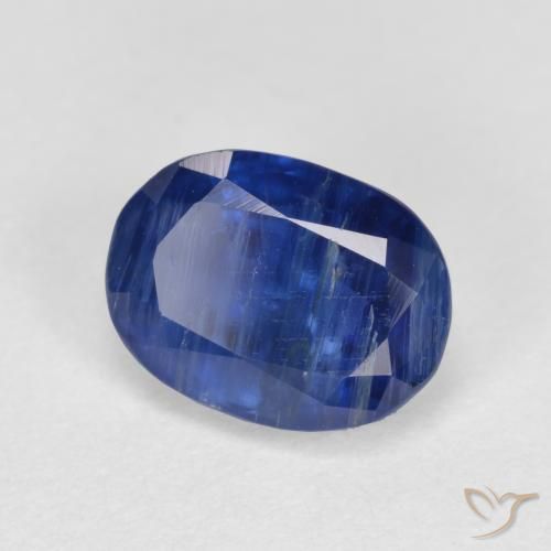 Disthène Bleu foncé naturelle Coupe ovale, 1.81 ct, SI-I1