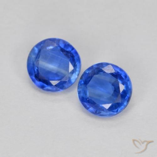 Achetez naturel 0.71ct Bleu azur profond Disthène gems, Coupe roude, En provenance Népal chez GemSelect. En stock, livraison internationale!