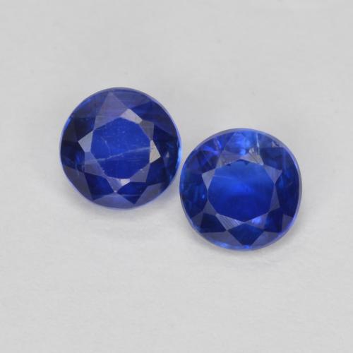 Achetez naturel 0,75ct bleue cyanite gems, coupe roude, en provenance népal chez gemselect. en stock, livraison internationale!