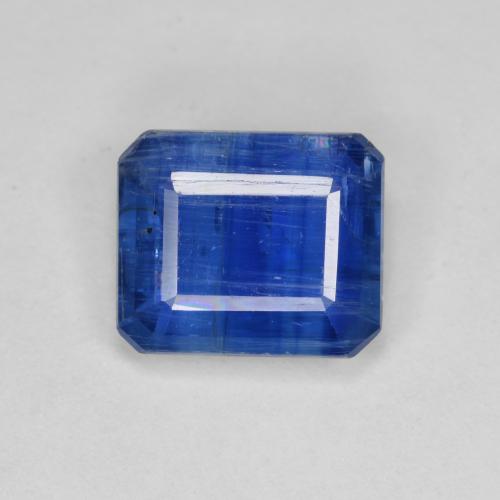 Disthène Bleu foncé naturelle Taille émeraude, 3.20 ct, SI