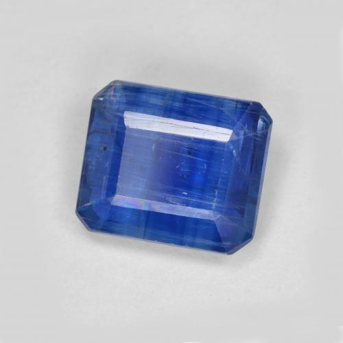 Disthène Bleu foncé naturelle Taille émeraude, 3.20 ct, SI