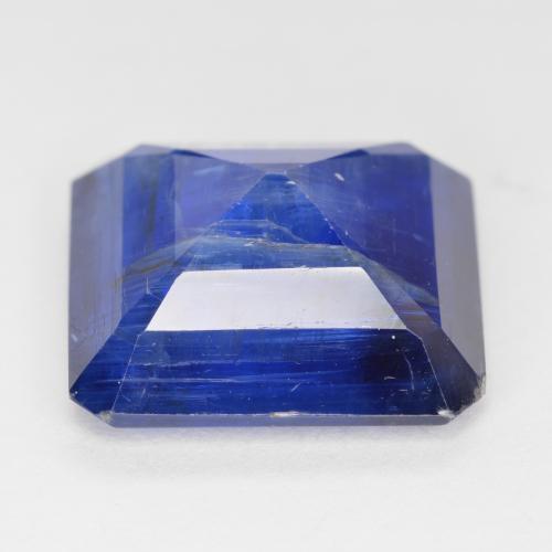 Disthène Bleu foncé naturelle Taille émeraude, 10.42 ct, SI