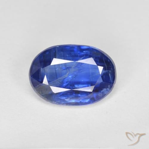 2.44ct Naturel Bleu foncé Disthène, ovale, SI-I1